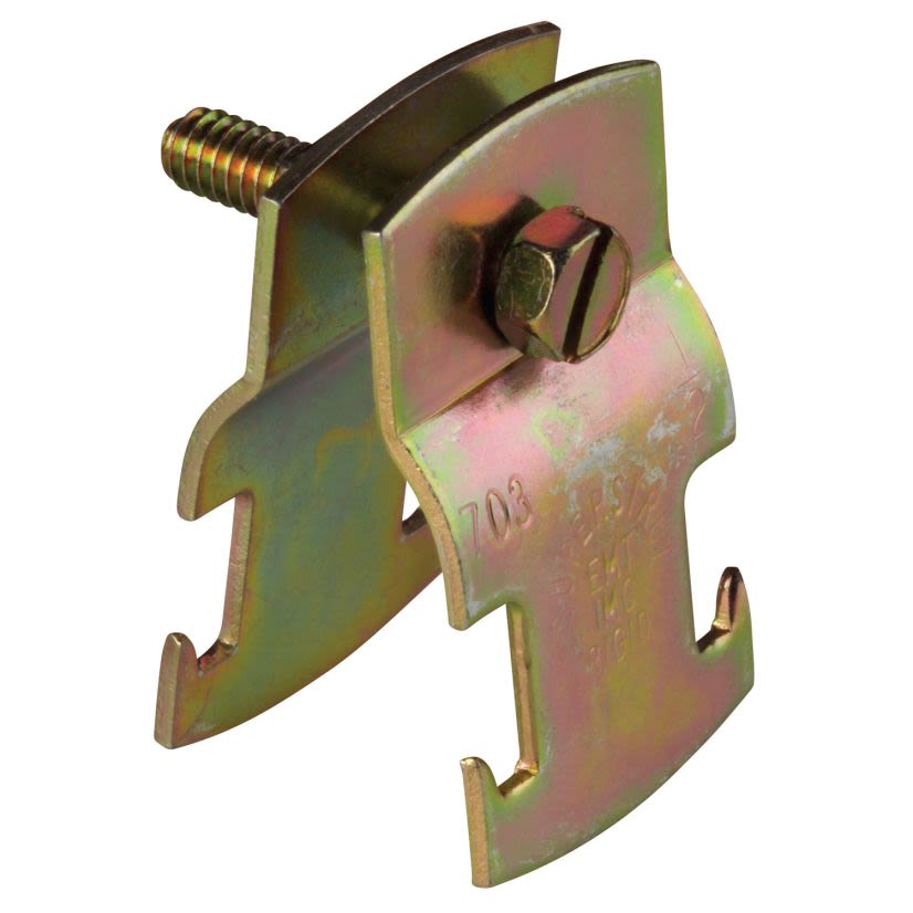 Superstrut 703-2 Universal Conduit and Cable Clamp, 2 in Conduit, 800 lb Load, 2.195 to 2.375 in OD, Steel